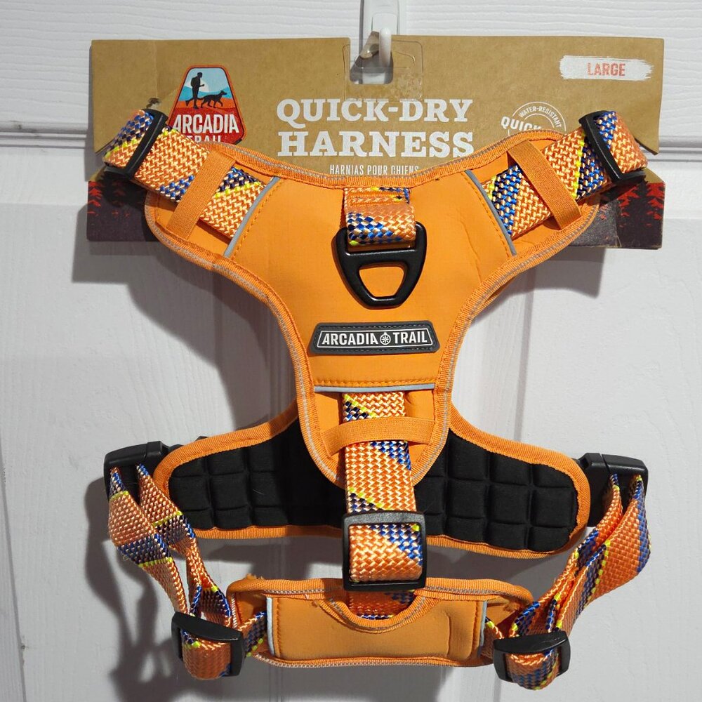 Arcadia Trail Quick-Dry Harness for Dogs, Orange, LG